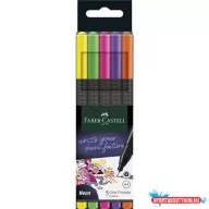   Tűfilc készlet, 0,4 mm, FABER-CASTELL "Grip", 5 különböző neon szín