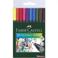   Tűfilc készlet, 0,4 mm, FABER-CASTELL "Grip", 10 különböző szín