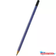   Grafitceruza, radírral, B, háromszögletű, FABER-CASTELL "Grip 2001", kék