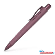   Golyóstoll, 1 mm, XB, nyomógombos tolltest, bordó tolltest, FABER-CASTELL "Poly Ball Urban", kék