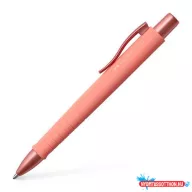   Golyóstoll, 1 mm, XB, nyomógombos tolltest, korallpiros tolltest, FABER-CASTELL "Poly Ball Urban", kék