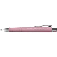   Golyóstoll, 1 mm, XB, nyomógombos, rózsaszín tolltest, FABER-CASTELL "Poly Ball", kék