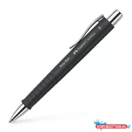   Golyóstoll, 1 mm, XB, nyomógombos, fekete tolltest, FABER-CASTELL "Poly Ball", kék