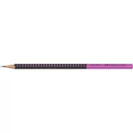   Grafitceruza, HB, háromszögletű, FABER-CASTELL "Grip 2001", fekete,rózsaszín