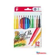   Ecsetirón készlet, ICO "Brush Pen", 12 különböző szín