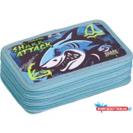   Tolltartó, 3 emeletes, cipzáras, LIZZYSULI, "Shark Attack"