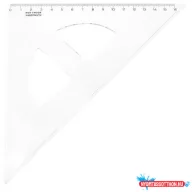 Háromszög vonalzó, műanyag, 45 °, 16 cm, KOH-I-NOOR