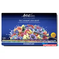   Akvarell színes ceruza készlet, hatszögletű, fémdobozos, STAEDTLER "Mars® Lumograph® 104", 120 különböző szín