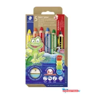   Színes ceruza készlet, grafitceruzával, hegyezővel,  jumbo, STAEDTLER "Noris® junior 140", 5+1 szín