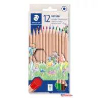   Színes ceruza készlet, hatszögletű, STAEDTLER "Noris® natural 143N", 12 szín