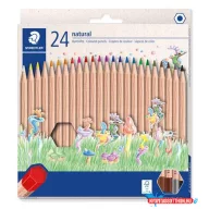   Színes ceruza készlet, hatszögletű, STAEDTLER "Noris® natural 143N", 24 szín