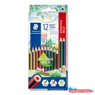   Színes ceruza készlet, hatszögletű, STAEDTLER "Noris Colour 185", 10+2 különböző szín