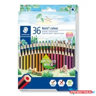   Színes ceruza készlet, hatszögletű, STAEDTLER "Noris Colour 185", 36 különböző szín