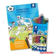   Színes ceruza készlet, hatszögletű, színezőfüzettel, STAEDTLER "Noris® Colour 185", 12 szín