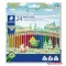 Színes ceruza készlet, háromszögletű, STAEDTLER "Noris Colour 187", 24 különböző szín