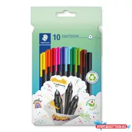   Tűfilc készlet, 0,3 mm, STAEDTLER "Triplus 334", 10 különböző szín