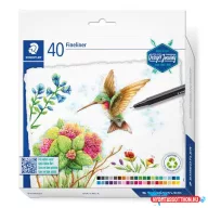   Tűfilc készlet, 0,3 mm, STAEDTLER "triplus® fineliner 334", 40 különböző szín
