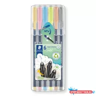   Tűfilc készlet, 0,3 mm, STAEDTLER "Triplus® 334", 6 különböző pasztell szín