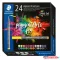 Ecsetirón készlet, STAEDTLER "Pigment brush 371", 24 különböző szín