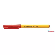   Golyóstoll, 0,3 mm, kupakos, STAEDTLER "Stick 430 F", piros