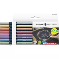   Metálfényű rollertoll készlet, 0,4 mm, SCHNEIDER "Paint-It 050" 8 különböző szín