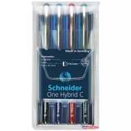   Rollertoll készlet, 0,3 mm, SCHNEIDER "One Hybrid C", 4 szín