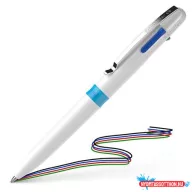   Golyóstoll, 0,5 mm, nyomógombos, négyszínű, SCHNEIDER "Take 4", fehér
