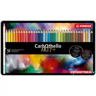   Pasztell ceruza készlet, kerek, fém doboz, STABILO "CarbOthello", 36 különböző szín