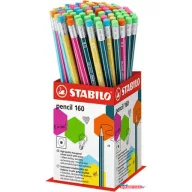   Grafitceruza radírral display, HB, hatszögletű, STABILO "Pencil 160"