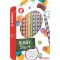 Színes ceruza készlet, háromszögletű, jobbkezes, STABILO "EasyColours", 12 különböző szín