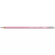   Grafitceruza radírral, HB, hatszögletű, STABILO "Swano Pastel", pink