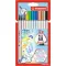 Ecsetirón készlet, STABILO "Pen 68 brush", 12 különböző szín