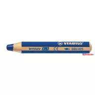   Színes ceruza, kerek, vastag, STABILO "Woody 3 in 1", ultramarin