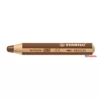   Színes ceruza, kerek, vastag, STABILO "Woody 3 in 1", barna
