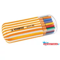   Tűfilc készlet, 0,4 mm, STABILO "Point 88 Zebrui", 20 különböző szín