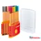 Tűfilc készlet, 0,4 mm, STABILO "Point 88 ColorParade", 20 különböző szín