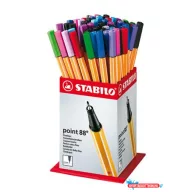   Tűfilc display, 0,4 mm, STABILO "Point 88 Mini", vegyes színek