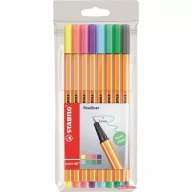   Tűfilc készlet, 0,4 mm, STABILO "Point 88", 8 pasztell szín