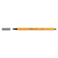 Tűfilc, 0,4 mm, STABILO "Point 88", szürke