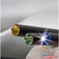   Ceruza, fekete, zafírkék SWAROVSKI® kristállyal, exkluzív, 17cm, ART CRYSTELLA®