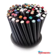   Ceruzák tartóban, vegyes színű SWAROVSKI® kristállyal, 50db-os szett, ART CRYSTELLA®