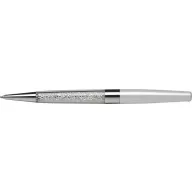   Golyóstoll, krémfehér, alul fehér SWAROVSKI® kristállyal töltve, 14cm, ART CRYSTELLA®