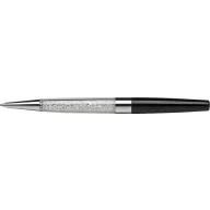   Golyóstoll, fekete, alul fehér SWAROVSKI® kristállyal töltve, 14cm, ART CRYSTELLA®