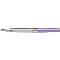   Golyóstoll, világoslila, alul fehér SWAROVSKI® kristállyal töltve, 14cm, ART CRYSTELLA®