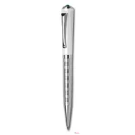   Golyóstoll, fehér-ezüst, "Rialto", light türkiz SWAROVSKI® kristállyal, 14 cm, ART CRYSTELLA®