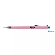   Golyóstoll, Crystals from SWAROVSKI®, rózsaszín, középen pink kristályokkal töltve, ART CRYSTELLA®, 14cm