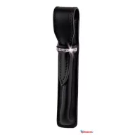   Tolltok, fekete, bőr, 2 sor fehér SWAROVSKI® kristállyal, 16cm, ART CRYSTELLA®