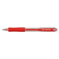  Golyóstoll, 0,3 mm, nyomógombos, UNI "SN-100 Laknock", piros