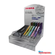   Golyóstoll display, 0,24 mm, teleszkópos, ZEBRA "SL-F1", kék, világos színek