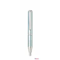   Golyóstoll, 0,24 mm, teleszkópos, metál világoskék tolltest, ZEBRA "SL-F1", kék